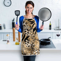 Wild Animal Skins Apron Zebra Tiger Leopard Mix Skin - Wonder Print Shop