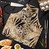 Wild Animal Skins Apron Zebra Tiger Leopard Mix Skin - Wonder Print Shop