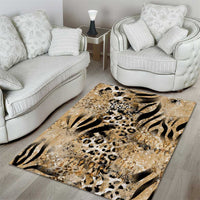 Wild Animal Skins Area Rug Zebra Tiger Leopard Mix Skin - Wonder Print Shop