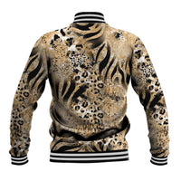 Wild Animal Skins Baseball Jacket Zebra Tiger Leopard Mix Skin - Wonder Print Shop