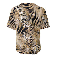 Wild Animal Skins Baseball Jersey Zebra Tiger Leopard Mix Skin - Wonder Print Shop