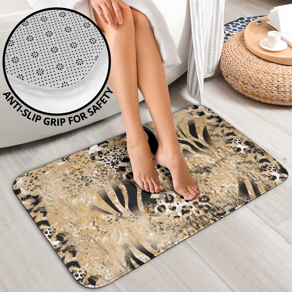Wild Animal Skins Bathroom Set Zebra Tiger Leopard Mix Skin - Wonder Print Shop