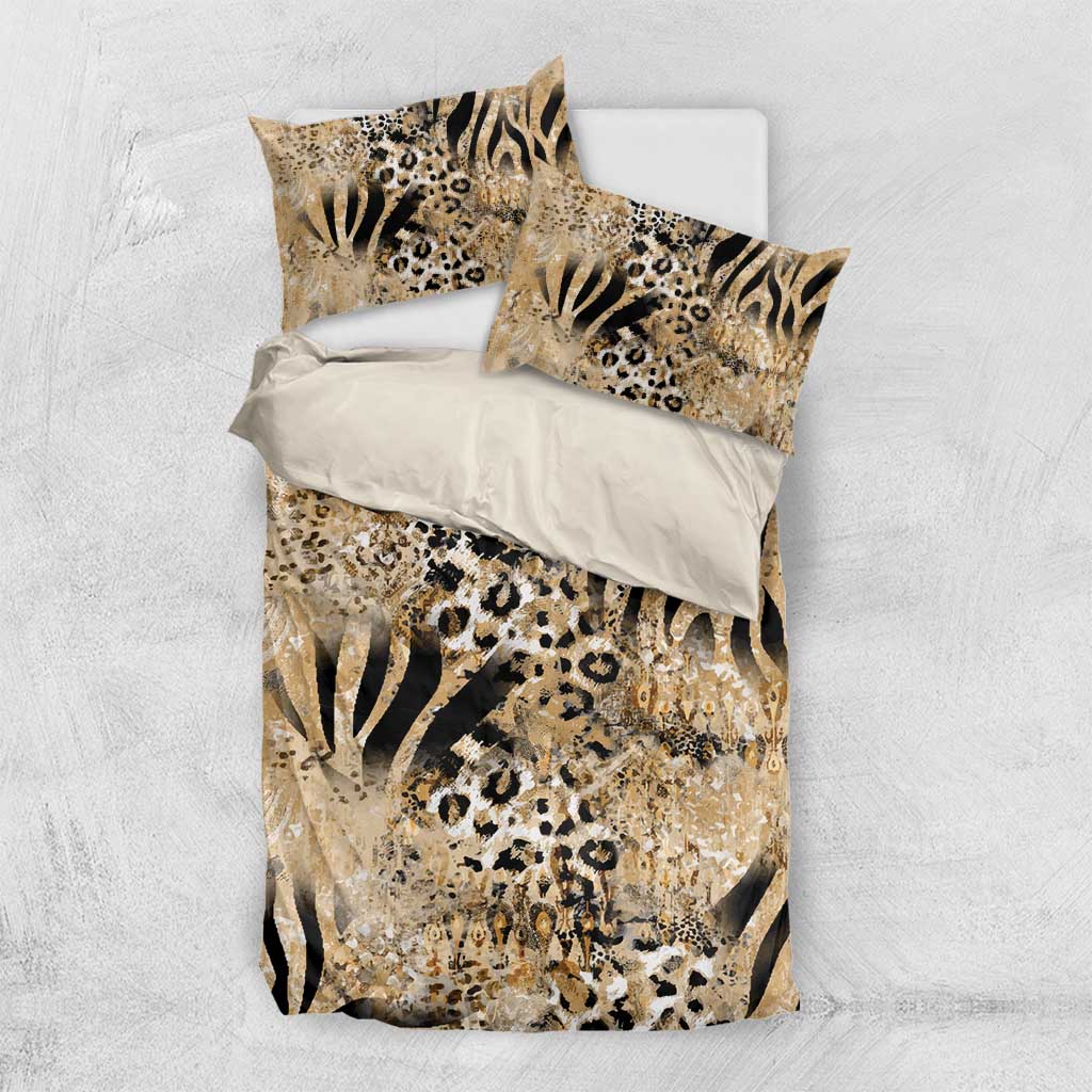 Wild Animal Skins Bedding Set Zebra Tiger Leopard Mix Skin - Wonder Print Shop