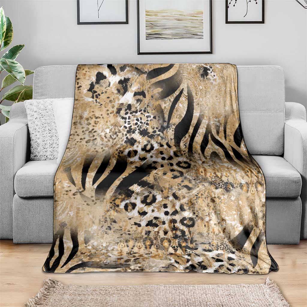 Wild Animal Skins Blanket Zebra Tiger Leopard Mix Skin - Wonder Print Shop