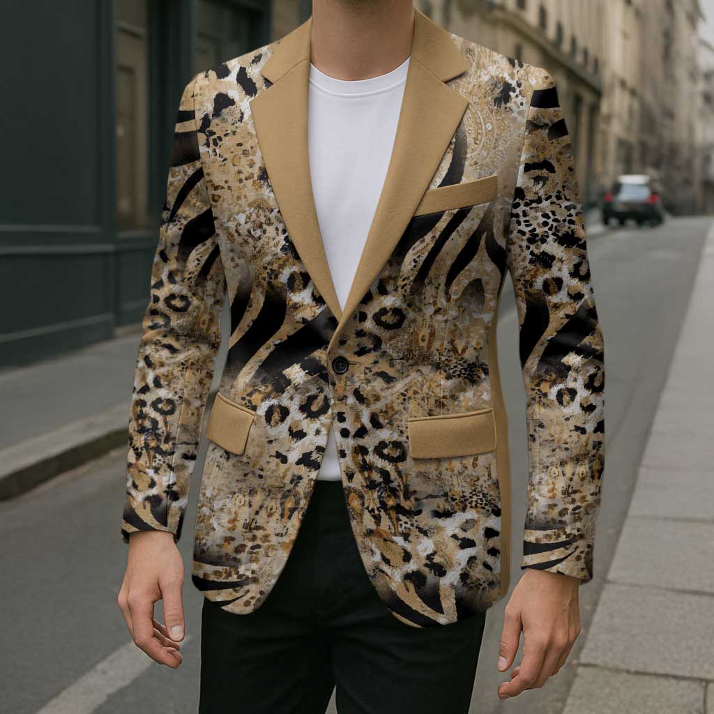 Wild Animal Skins Blazer Zebra Tiger Leopard Mix Skin - Wonder Print Shop