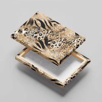 Wild Animal Skins Canvas Wall Art Zebra Tiger Leopard Mix Skin - Wonder Print Shop