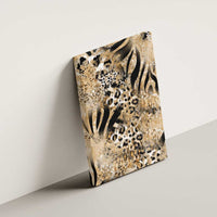 Wild Animal Skins Canvas Wall Art Zebra Tiger Leopard Mix Skin - Wonder Print Shop
