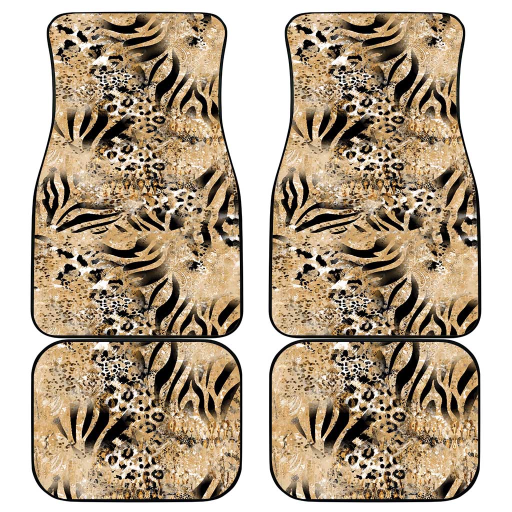 Wild Animal Skins Car Mats Zebra Tiger Leopard Mix Skin - Wonder Print Shop