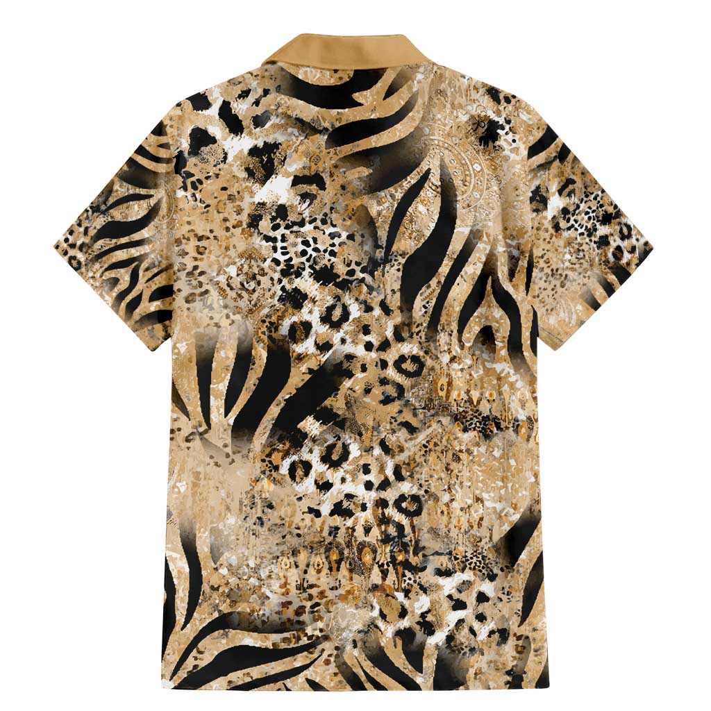 Wild Animal Skins Family Matching Mermaid Dress and Hawaiian Shirt Zebra Tiger Leopard Mix Skin - Wonder Print Shop