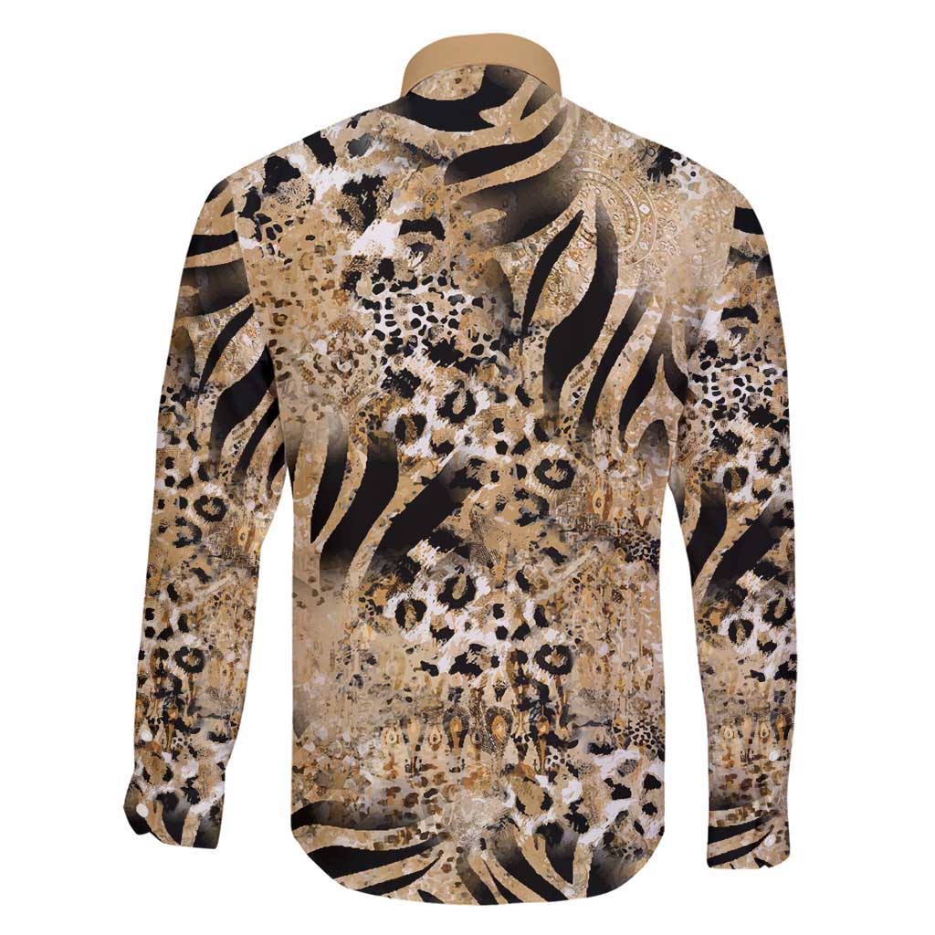 Wild Animal Skins Family Matching Mermaid Dress and Hawaiian Shirt Zebra Tiger Leopard Mix Skin - Wonder Print Shop