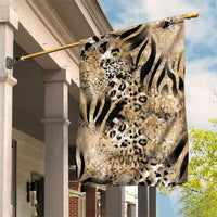 Wild Animal Skins Garden Flag Zebra Tiger Leopard Mix Skin - Wonder Print Shop