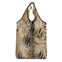 Wild Animal Skins Grocery Bag Zebra Tiger Leopard Mix Skin - Wonder Print Shop
