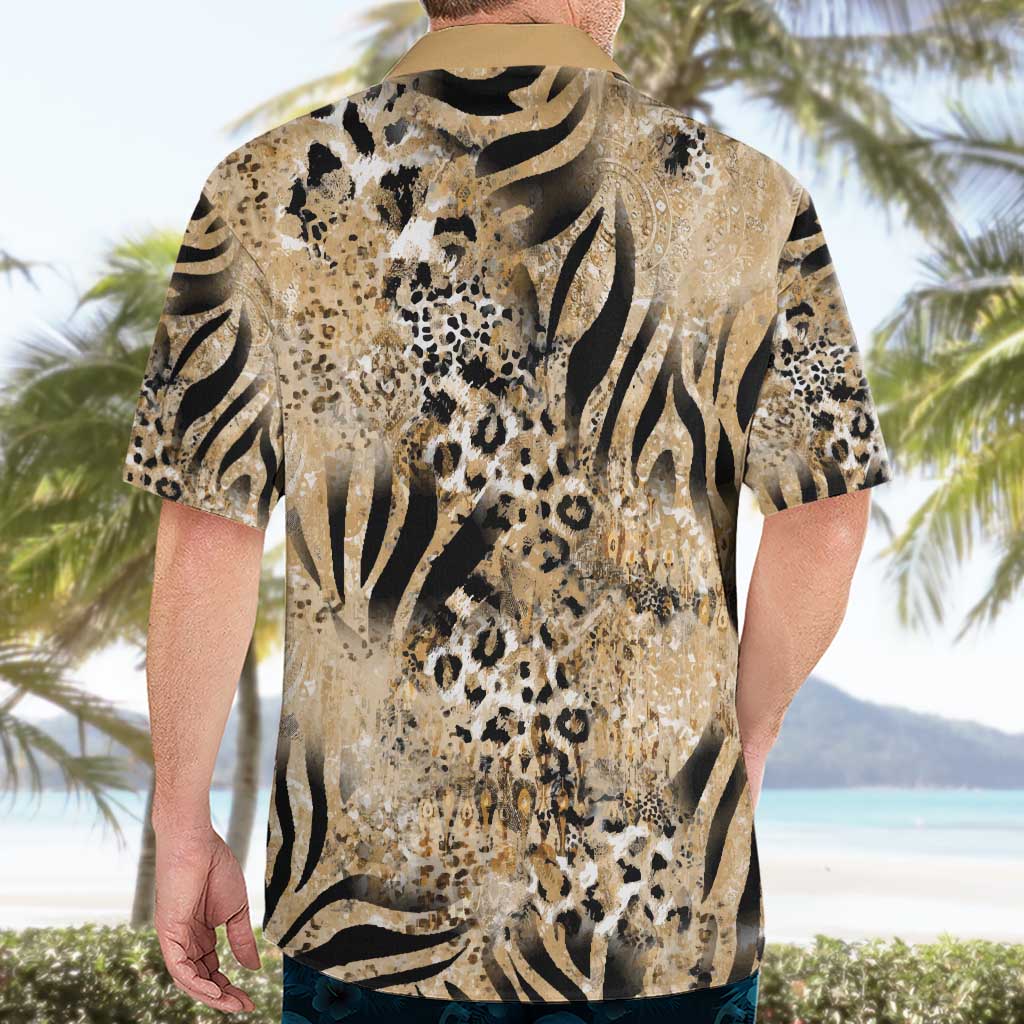 Wild Animal Skins Hawaiian Shirt Zebra Tiger Leopard Mix Skin - Wonder Print Shop