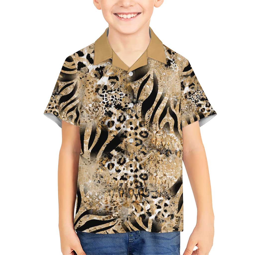 Wild Animal Skins Hawaiian Shirt Zebra Tiger Leopard Mix Skin - Wonder Print Shop