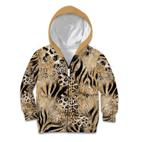 Wild Animal Skins Kid Hoodie Zebra Tiger Leopard Mix Skin - Wonder Print Shop