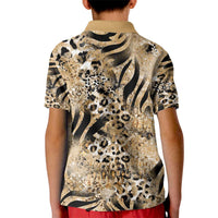 Wild Animal Skins Kid Polo Shirt Zebra Tiger Leopard Mix Skin - Wonder Print Shop