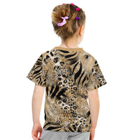 Wild Animal Skins Kid T Shirt Zebra Tiger Leopard Mix Skin - Wonder Print Shop