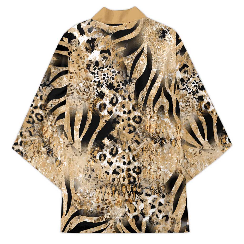 Wild Animal Skins Kimono Zebra Tiger Leopard Mix Skin - Wonder Print Shop