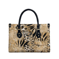 Wild Animal Skins Leather Bag Zebra Tiger Leopard Mix Skin - Wonder Print Shop