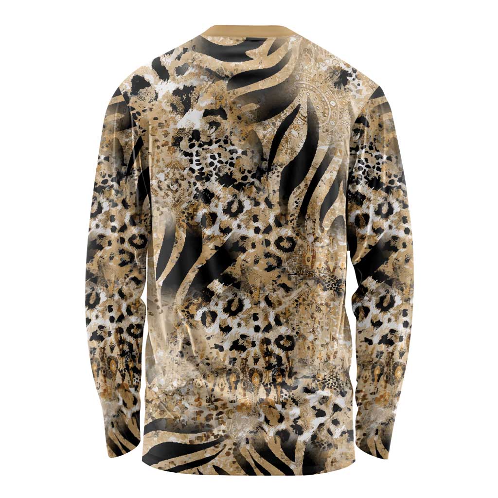 Wild Animal Skins Long Sleeve Shirt Zebra Tiger Leopard Mix Skin - Wonder Print Shop