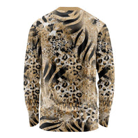 Wild Animal Skins Long Sleeve Shirt Zebra Tiger Leopard Mix Skin - Wonder Print Shop