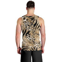 Wild Animal Skins Men Tank Top Zebra Tiger Leopard Mix Skin - Wonder Print Shop