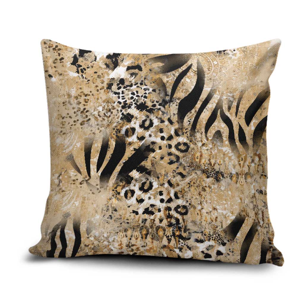 Wild Animal Skins Pillow Cover Zebra Tiger Leopard Mix Skin - Wonder Print Shop