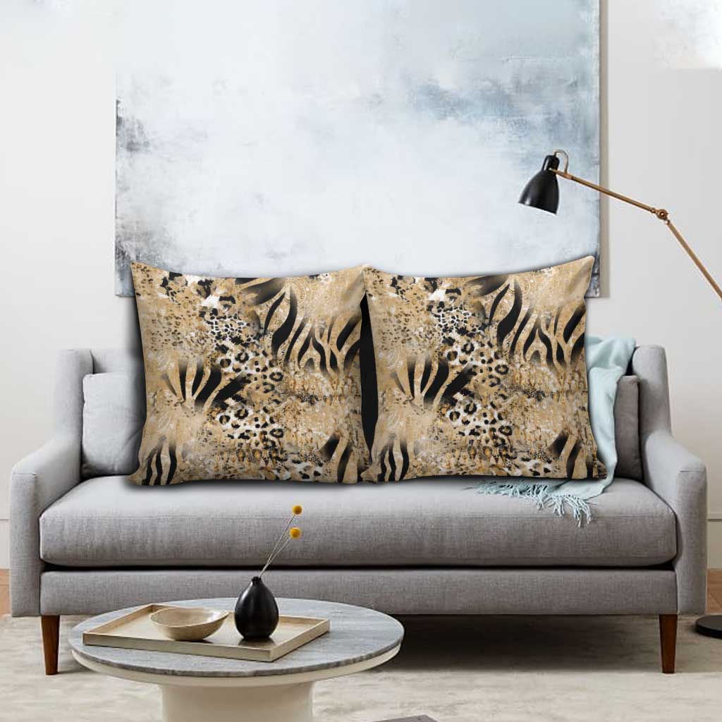 Wild Animal Skins Pillow Cover Zebra Tiger Leopard Mix Skin - Wonder Print Shop