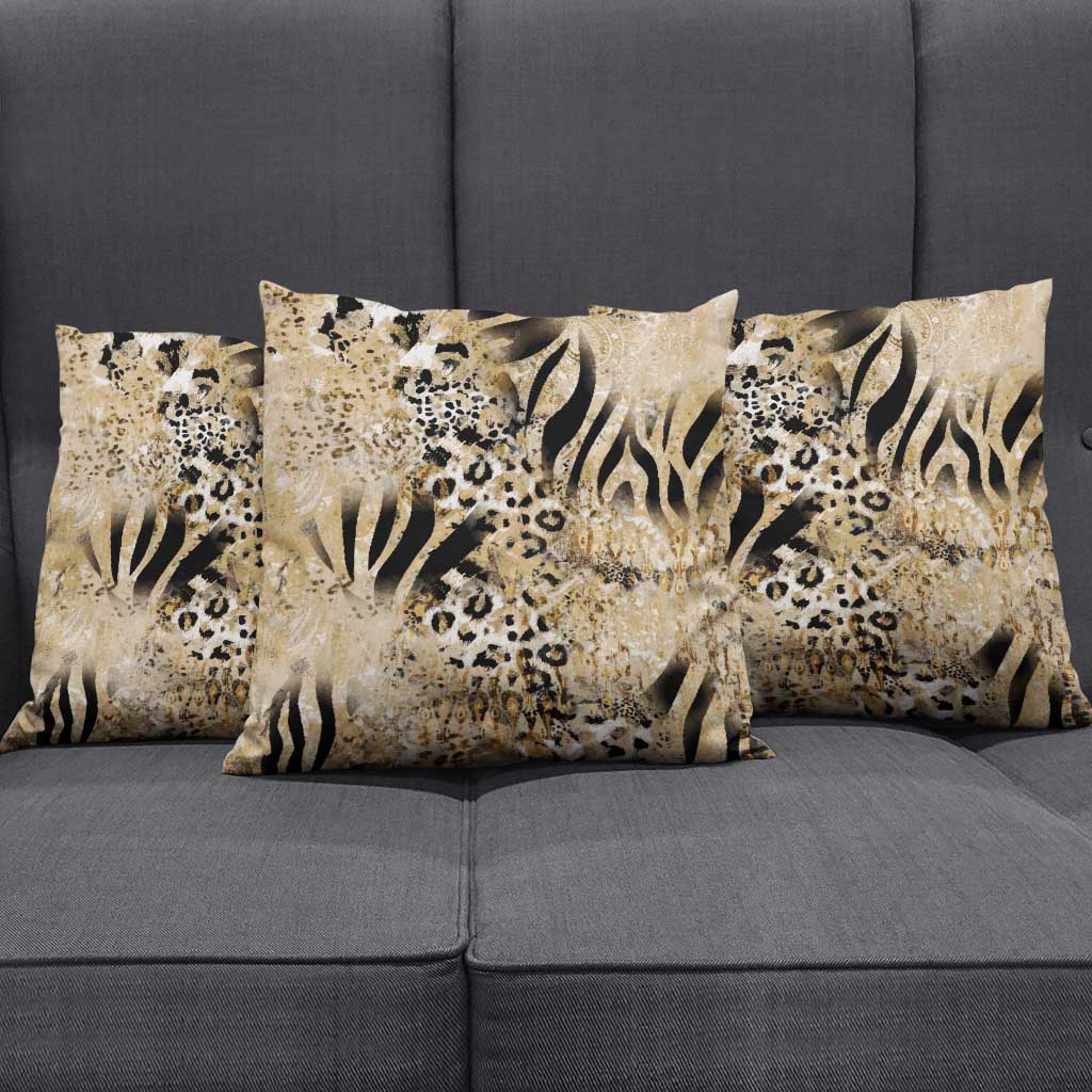 Wild Animal Skins Pillow Cover Zebra Tiger Leopard Mix Skin - Wonder Print Shop