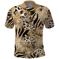 Wild Animal Skins Polo Shirt Zebra Tiger Leopard Mix Skin - Wonder Print Shop