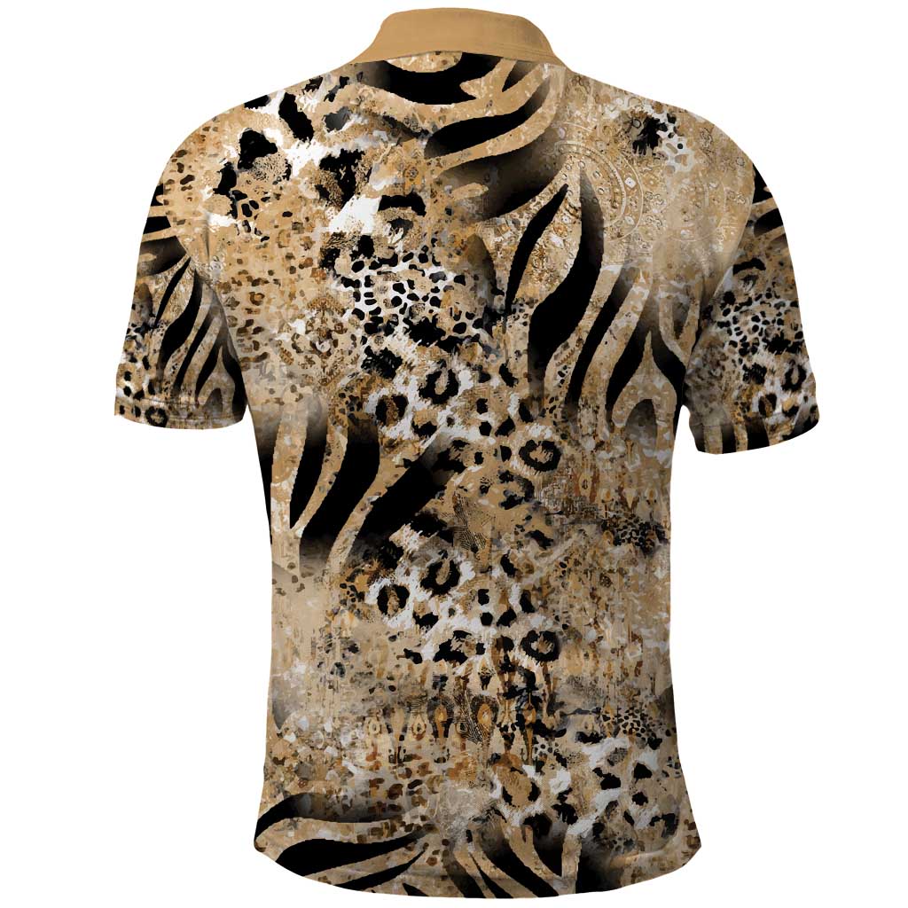 Wild Animal Skins Polo Shirt Zebra Tiger Leopard Mix Skin - Wonder Print Shop
