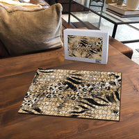 Wild Animal Skins Puzzle Zebra Tiger Leopard Mix Skin - Wonder Print Shop