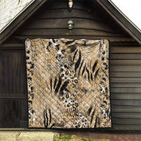 Wild Animal Skins Quilt Zebra Tiger Leopard Mix Skin - Wonder Print Shop