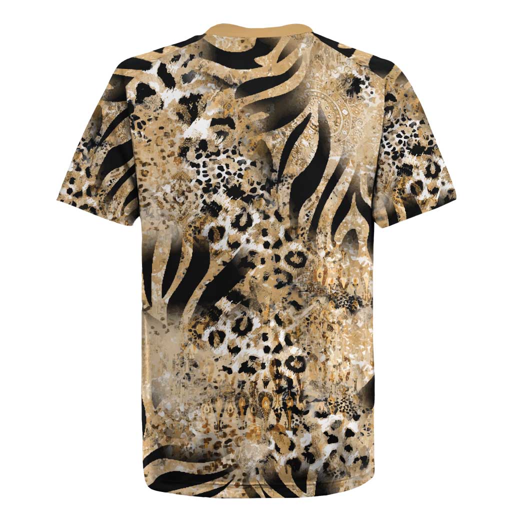 Wild Animal Skins Rugby Jersey Zebra Tiger Leopard Mix Skin - Wonder Print Shop
