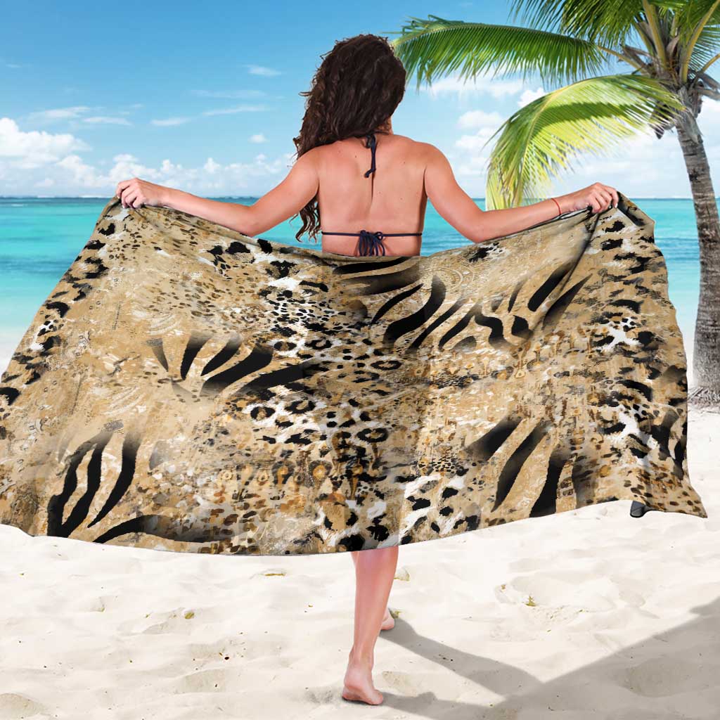 Wild Animal Skins Sarong Zebra Tiger Leopard Mix Skin - Wonder Print Shop