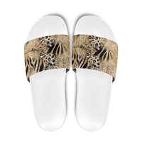 Wild Animal Skins Slide Sandals Zebra Tiger Leopard Mix Skin - Wonder Print Shop