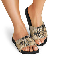 Wild Animal Skins Slide Sandals Zebra Tiger Leopard Mix Skin - Wonder Print Shop