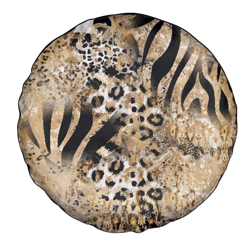 Wild Animal Skins Spare Tire Cover Zebra Tiger Leopard Mix Skin - Wonder Print Shop