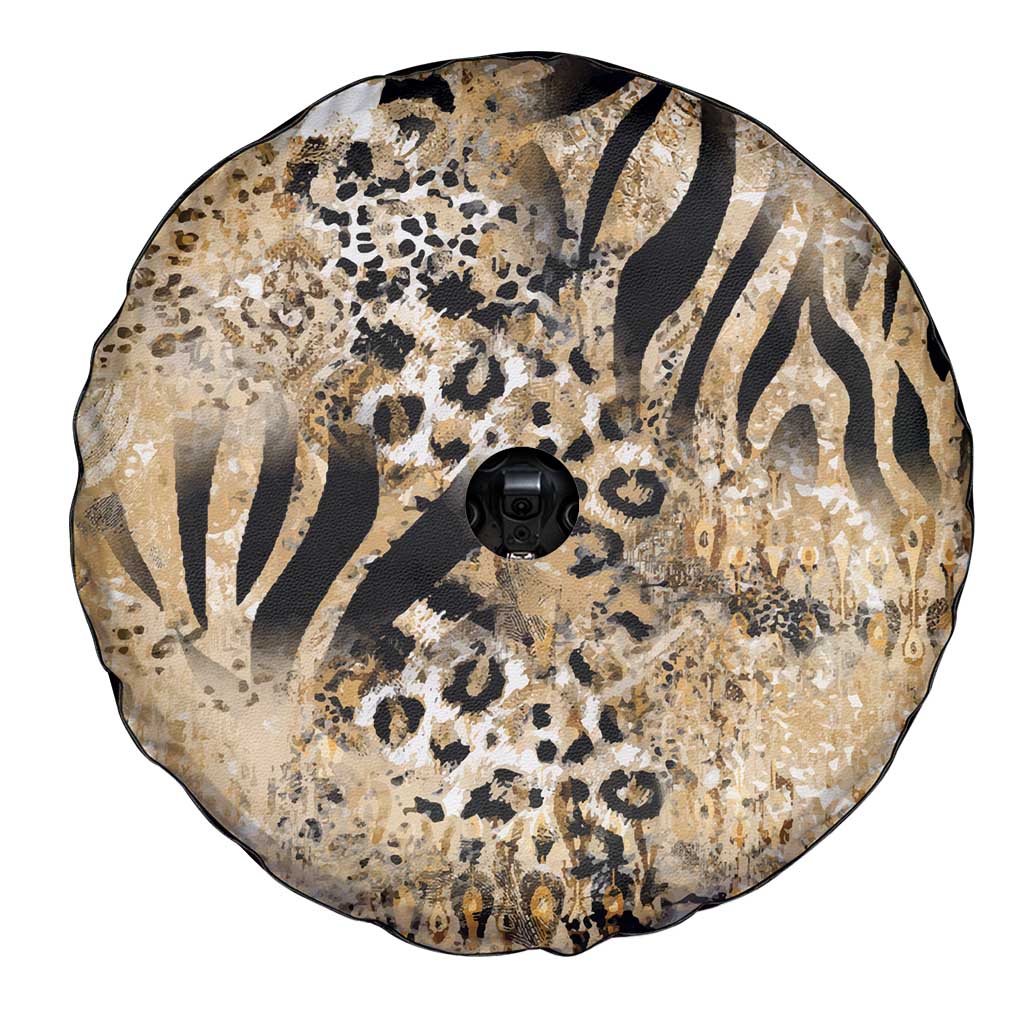 Wild Animal Skins Spare Tire Cover Zebra Tiger Leopard Mix Skin - Wonder Print Shop