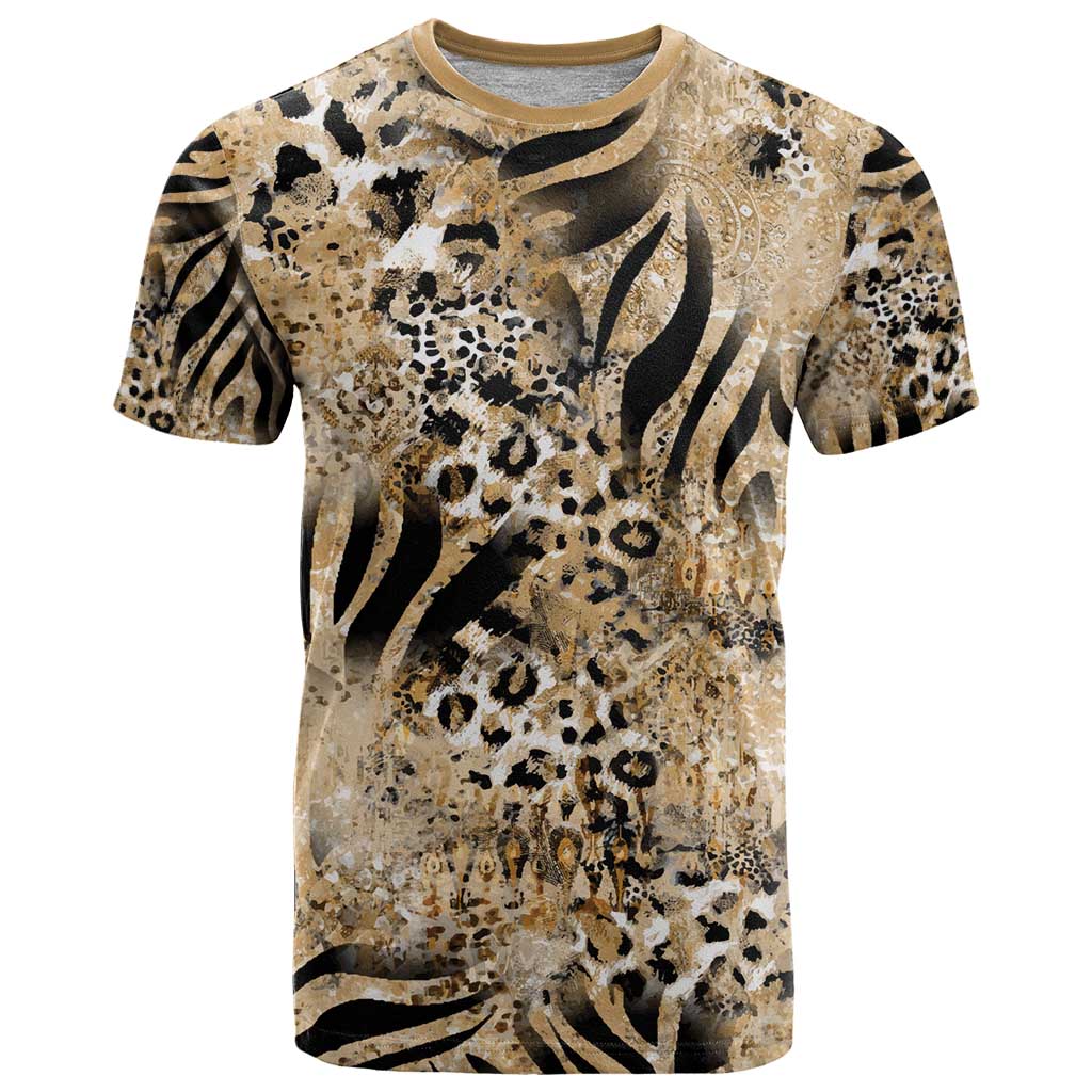 Wild Animal Skins T Shirt Zebra Tiger Leopard Mix Skin - Wonder Print Shop