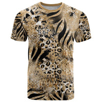 Wild Animal Skins T Shirt Zebra Tiger Leopard Mix Skin - Wonder Print Shop