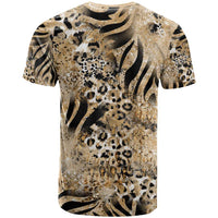 Wild Animal Skins T Shirt Zebra Tiger Leopard Mix Skin - Wonder Print Shop