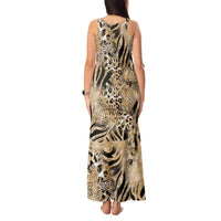 Wild Animal Skins Tank Maxi Dress Zebra Tiger Leopard Mix Skin - Wonder Print Shop
