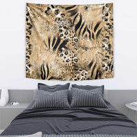 Wild Animal Skins Tapestry Zebra Tiger Leopard Mix Skin - Wonder Print Shop