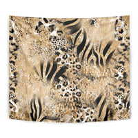 Wild Animal Skins Tapestry Zebra Tiger Leopard Mix Skin - Wonder Print Shop