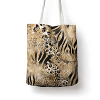 Wild Animal Skins Tote Bag Zebra Tiger Leopard Mix Skin - Wonder Print Shop