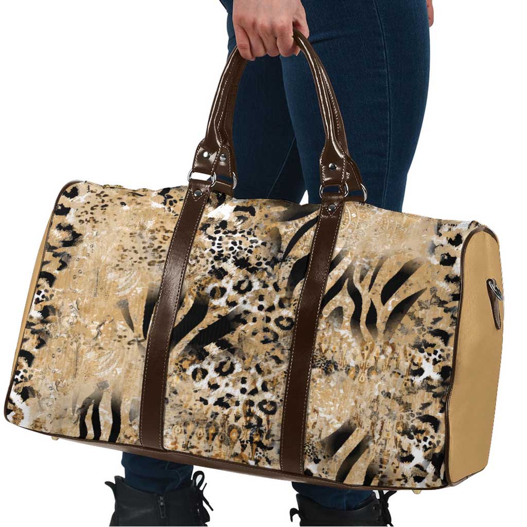 Wild Animal Skins Travel Bag Zebra Tiger Leopard Mix Skin - Wonder Print Shop