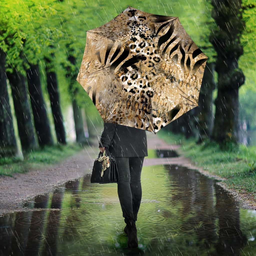 Wild Animal Skins Umbrella Zebra Tiger Leopard Mix Skin - Wonder Print Shop