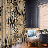 Wild Animal Skins Window Curtain Zebra Tiger Leopard Mix Skin - Wonder Print Shop