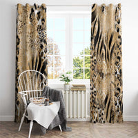 Wild Animal Skins Window Curtain Zebra Tiger Leopard Mix Skin - Wonder Print Shop